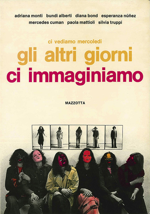 Riproduzione della copertina di “Ci vediamo mercoledì, gli altri giorni ci immaginiamo”, Mazzotta Editore, Milano 1978